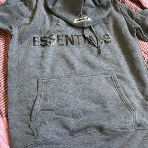 Essentials Charcoal Gray Pullover Hoodie